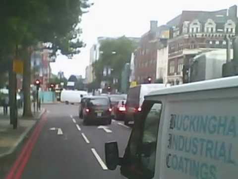 Buckingham Industrial Coatings driver in cycling near miss (SMIDSY)