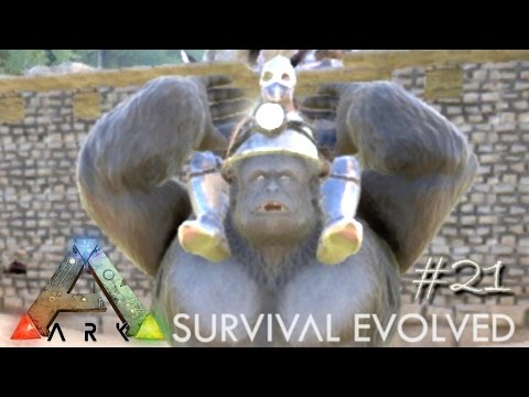 ARK: Survival Evolved - NEW DINOS - GIGANTOPITHECUS TAMING !!! - [Ep 21] (Server Gameplay)