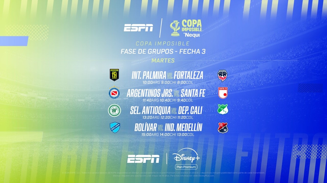 🔴 EN VIVO | BOLÍVAR VS. IND. MEDELLÍN | COPA IMPOSIBLE | FECHA 3