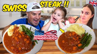 Brits Try Swiss Steak for the First Time! (Instant Pot American Classic)
