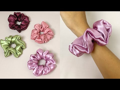 DIY Satin Silk Scrunchies 🌸 How To Make Scrunchies...
