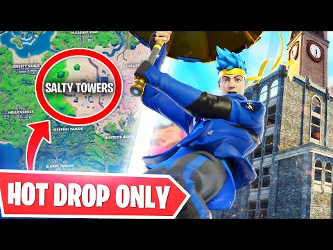 Fortnite But I Only Hot Drop On Salty Towers