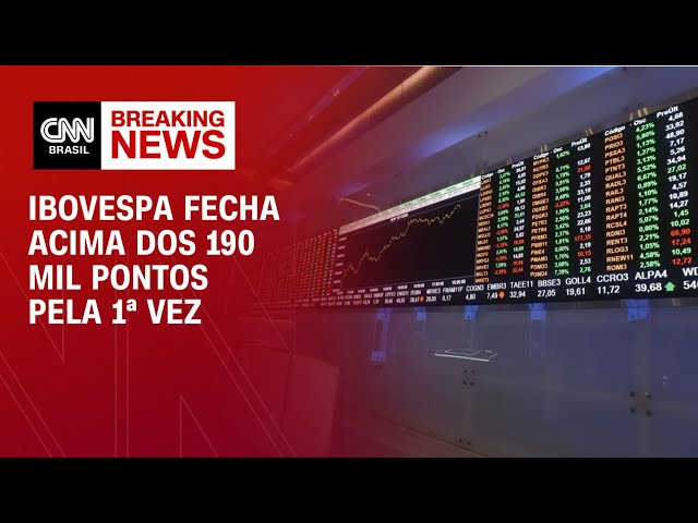 Ibovespa fecha acima dos 190 mil pontos pela 1ª vez; dólar cai | FECHAMENTO DE MERCADO