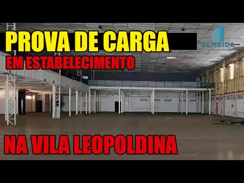 Prova de carga na Vila Leopoldina testando se a laje suporta 300 kg/m²