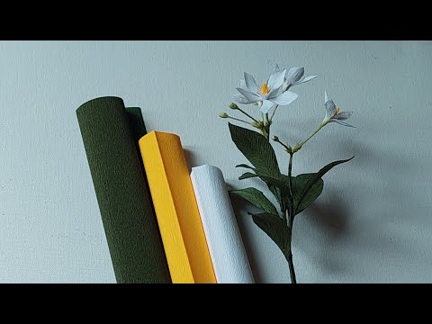 Wrightia Antidysenterica Flower Making| Crepe paper flower| dIY