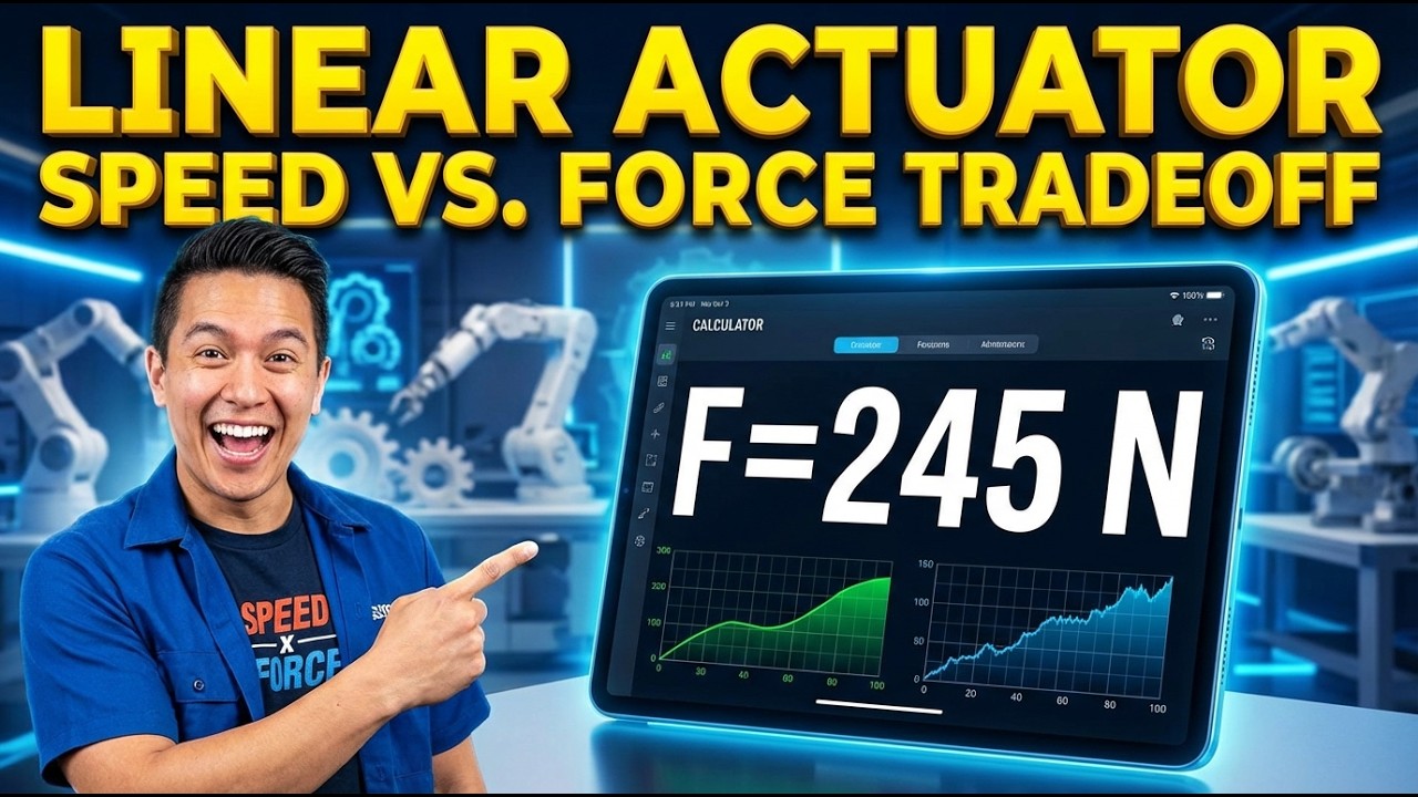 Linear Actuator Speed vs. Force Tradeoff Interactive Calculator