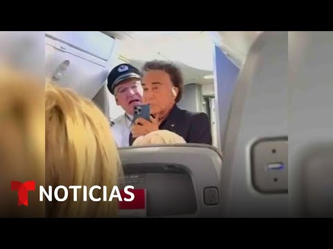 Tras discusión, obligan a José Luis Rodríguez, 'El Puma', a bajarse de un avión | Noticias Telemundo