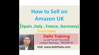 Sell on Amazon UK (Spain France Italy Germany) from India