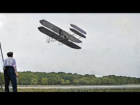 The Wright Brothers: First Flight - 1903 - History in Color