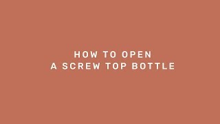 How to open a screw top bottle of wine (neat trick)