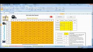 Super Bowl Squares 2016 Excel Template for Office Pools - How to Use
