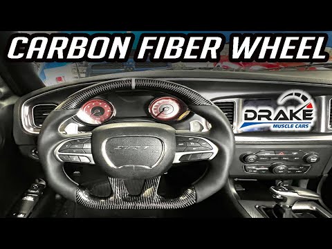 Carbon Fiber Steering Wheel Dodge Charger Challenger | DRAKE MUSCLE CARS