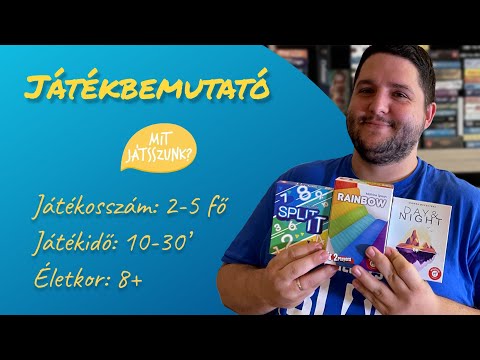 Day&Night, Rainbow és Split It kártyajáték bemutató - Mit Játsszunk?