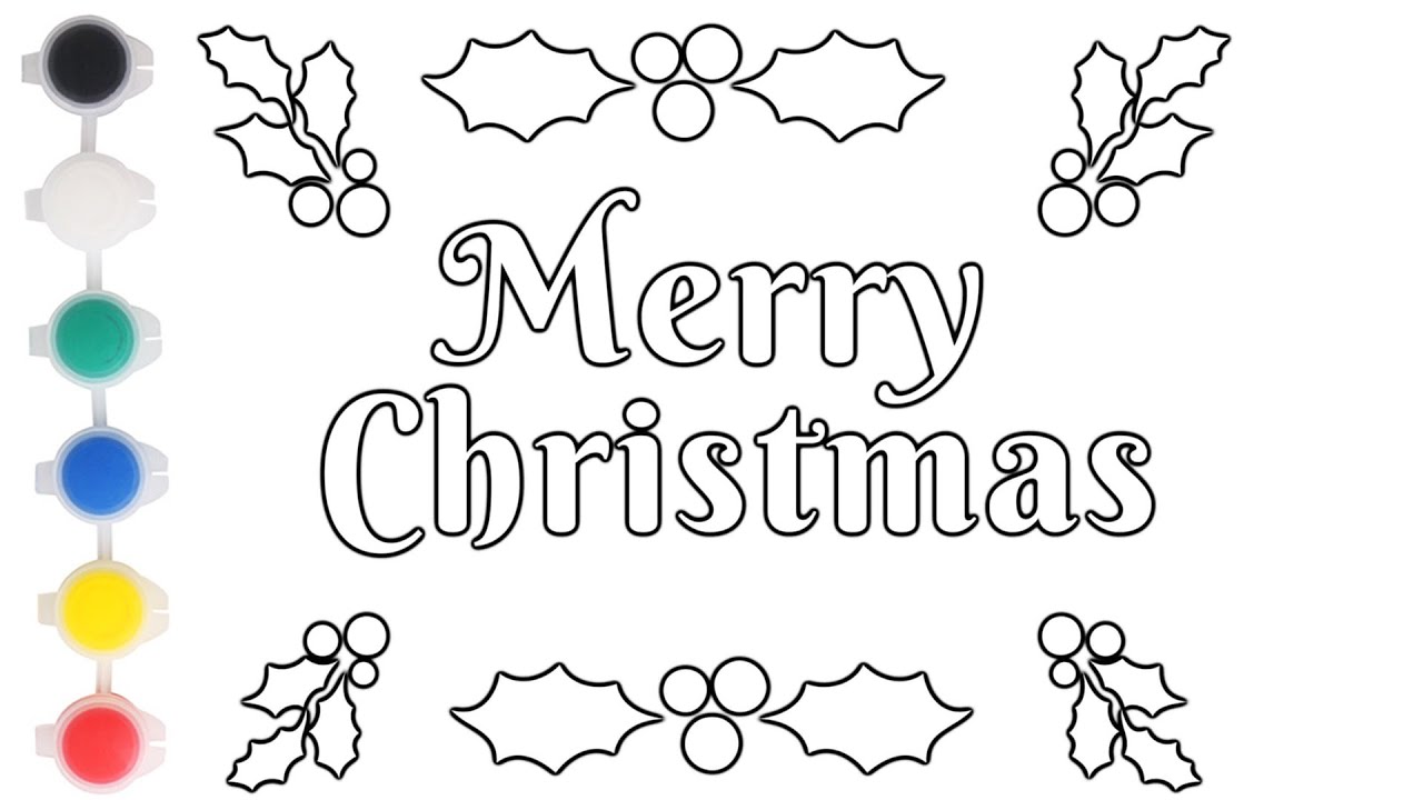 Merry Christmas Acrylic Painting Coloring Book with New Year's Eve Songs for Kids