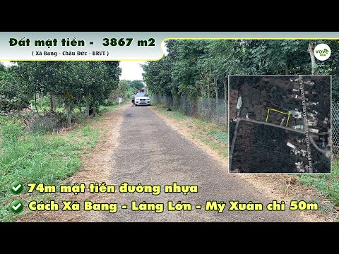 N033 - (9,97 tỷ) Bán đất cách đường liên huyện Xà Bang - Láng Lớn chỉ 50m