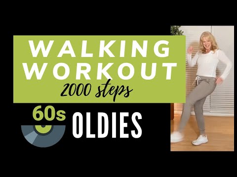 60s Oldies Walking Workout | 15 minute Low Impact Indoor Walk | Fitness over 50