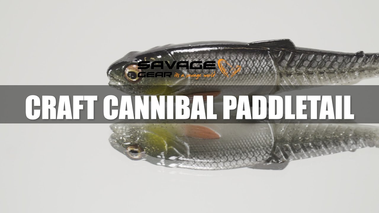  Savage Gear CRAFT CANNIBAL PADDLETAIL 10,5cm 12G OLIVE PEARL SILVER SMOLT 