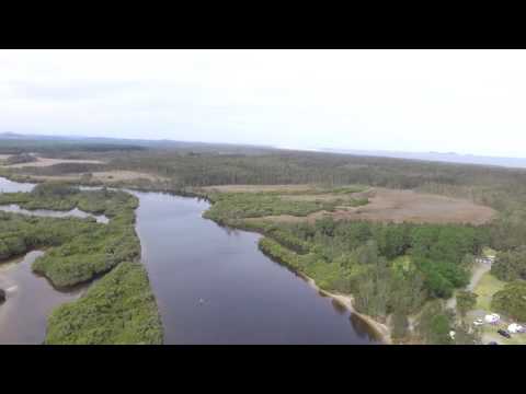 Myall River Camp from 200 metres in the air