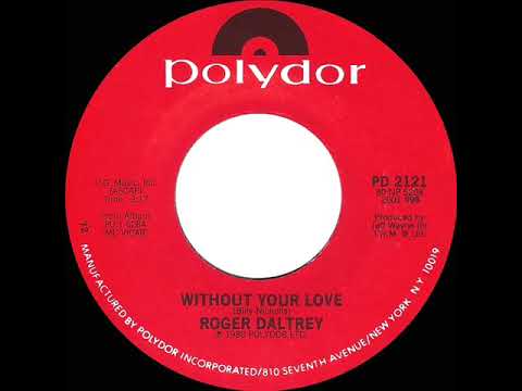 1980 HITS ARCHIVE: Without Your Love - Roger Daltry (stereo 45)