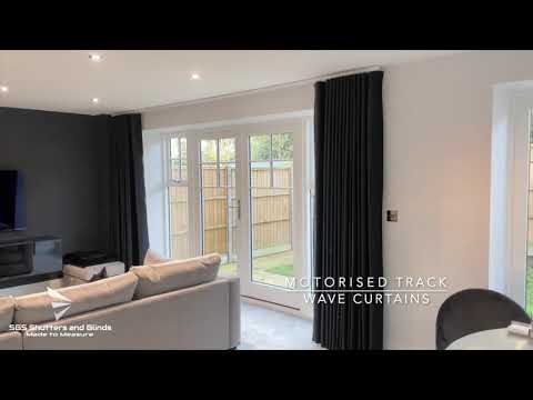 Wave Curtains Motorised Track SGS Shutters and Blinds