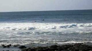 preview picture of video 'Surfing on the waves on the coast of island Santiago (Cabo Verde)'