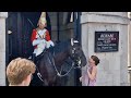 ❤️ warming moment King's guards nods his head reassure disabled woman it's OK to stroke the horse