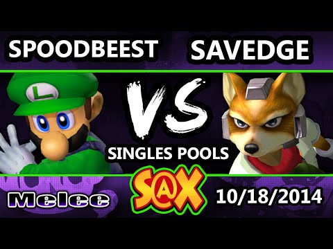 S@X Monthly - SpoodBeest (Luigi) Vs. SavEdge (Fox) SSBM Pools - Melee
