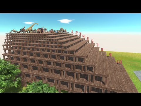 Table Stairs Tournament of All Units - Animal Revolt Battle Simulator