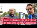 Dennis en Sinclair buurten bij Feyenoorders in Zweden: 'Je moet je vakantiedagen toch opmaken'
