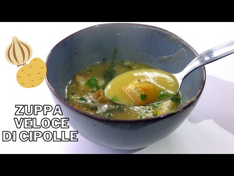 ZUPPA DI CIPOLLE VELOCE cremosa leggera e semplice da fare - RICETTE DI GABRI