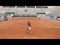 Roland-Garros 2019 : Federer - Schwartzman practice points (Court level view)