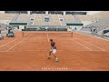 Roland-Garros 2019 : Federer - Schwartzman Practice Points (Court Level View)