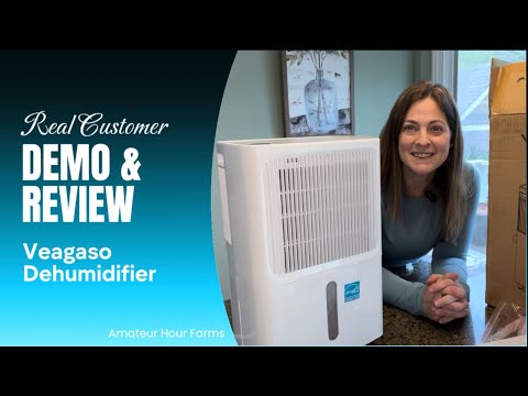 2500 Sq.Ft Dehumidifiers for Home with Drain Hose Max 34 Pints, VEAGASO Dehumidifier for Basement, Bathroom, Bedroom, Three Modes, Intelligent Humidity Control, Dry Clothes, 24HR Timer (BLACK) video review thumbnail