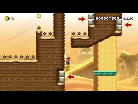 Cool Platforming: A Desert by The P King 🍄 Super Mario Maker 2 ✹Switch✹ #awe