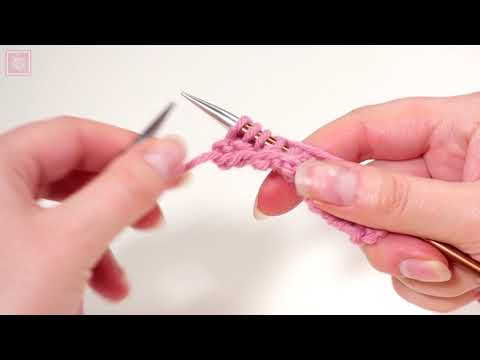 Patent mit tiefer eingestochenen Maschen stricken