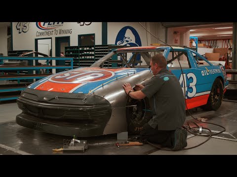 Fabricating the front fender of a 1991 NASCAR Race Car (4K) | Petty's Garage