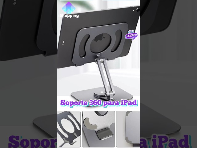 Vídeo relacionado con Yonality Soporte Tablet Mesa Giratorio de Metal, Stand Plegable Giratorio 360 Grados, Atril Tablet Multiángulo Soporte, Carga inalámbrica magnética, para Ebook Kindle, iPad Otras Tablets