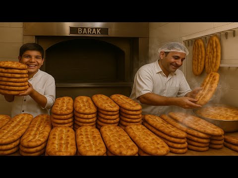 🔥 How Do Iranian Bakers Make the Best Barbari Bread Daily? 🇮🇷