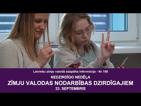 Video ziņas Nr. 168 “Nedzirdīgo nedēļa, 23. septembris”