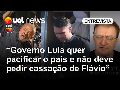 Governo Lula não deve pedir cassação de Flávio Bolsonaro; desejo é pacificar o país, diz professor