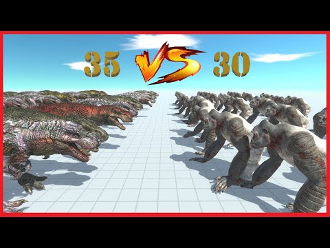 35 T-REX VS 30 OLD GORO- ANIMAL REVOLT BATTLE SIMULATOR