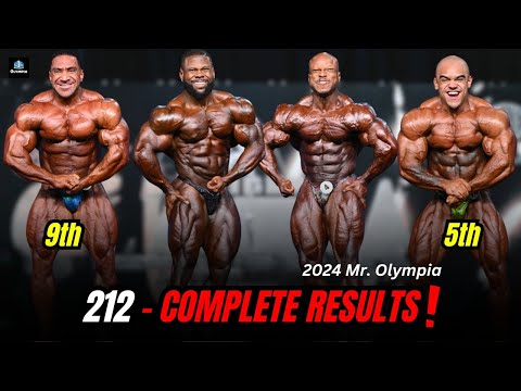 2024 MR. OLYMPIA - 212 COMPLETE RESULTS (16 CONTESTANTS)
