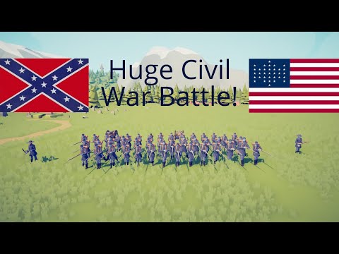 Confederates Attack Union Soldiers! Huge Civil War Battle in TABS-Totally Accurate Battle Simulator