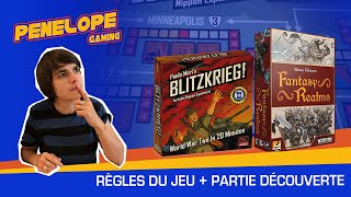 BLITZKRIEG & FANTASY REALMS - {règles des jeux, parties, critique} - 2 excellents jeux de 30 mins