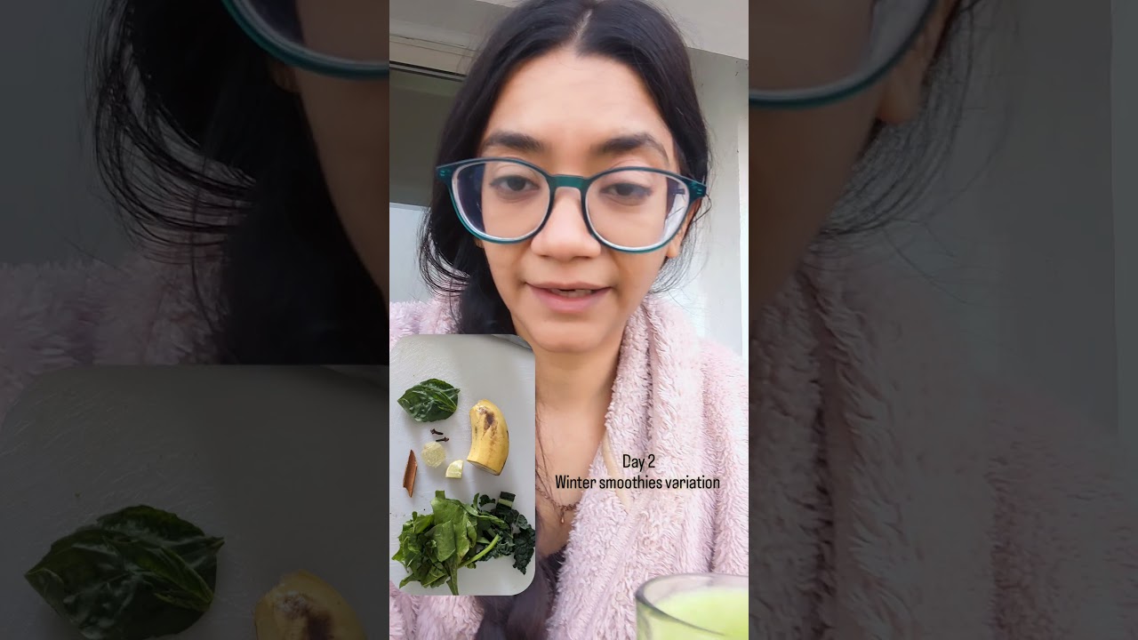 Spicy winter smoothie #spinachsmoothie #bananasmoothie #wintersmoothie