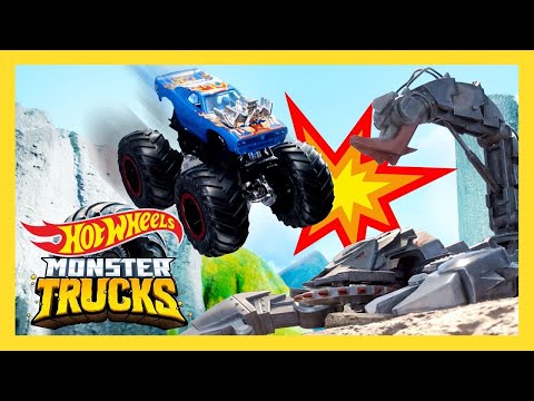 RIESIGER SKORPION STOPPT DAS RENNEN 🦂 | Monster Trucks Insel | @HotWheelsDeutschland