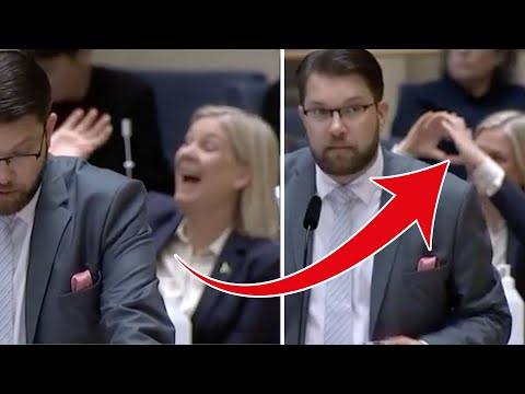 Förklaringen: Därför gör statsministern gester bakom ryggen på Jimme Åkesson