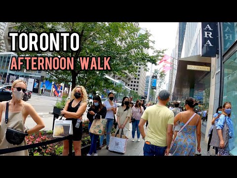 Toronto Downtown Afternoon walk, Bloor Street, July 2021 Canada