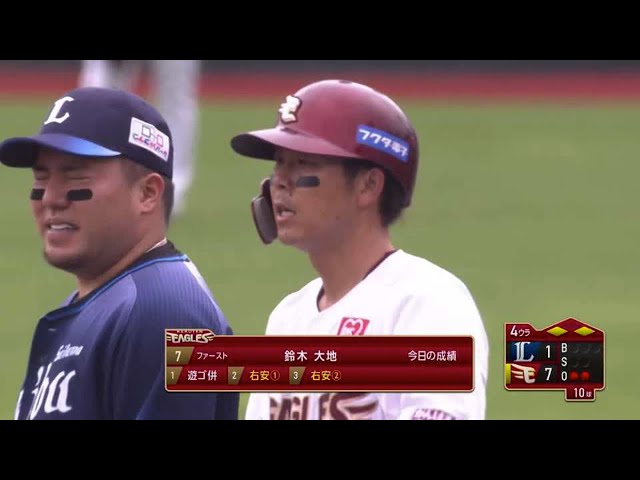 【4回裏】イーグルス・鈴木 2打席連続のタイムリーヒットを放つ!! 2021/9/4 E-L