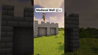 Minecraft Build Hack: How to Create a Medieval Wall in Seconds! 🏰⚔️